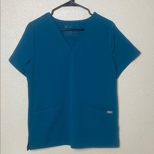 Figs Women's Teal Short Sleeve Top